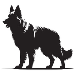 Naklejka premium High-quality German Shepherd silhouette made for digital artwork - German Shepherd illustration - minimal German Shepherd vector - dog silhouette 