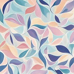 Pastel leaves pattern, nature design, soft background, website decor