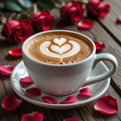 cup of coffee with heart