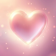 A soft and dreamy glowing pink heart shape