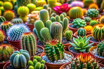 Modern minimalist succulent vertical garden, macro detail.