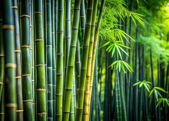 Fototapeta premium Serene monochrome bamboo forest: a peaceful Zen garden, evoking Asian tranquility.