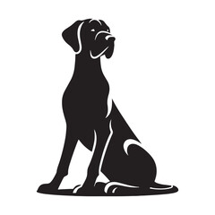 Obraz premium Creative and modern Great Dane silhouette for digital artists - Great Dane illustration - minimal Great Dane vector - dog silhouette 
