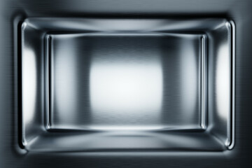 Obraz premium Smooth metal interior with a subtle gradient center