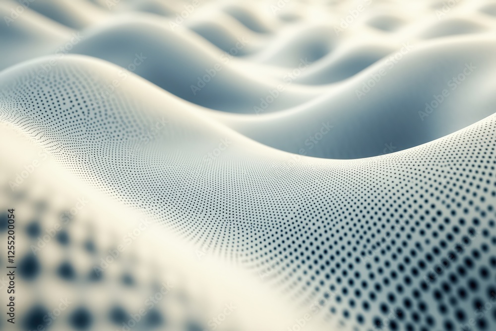 Poster abstract topography growing with digital dots pattern