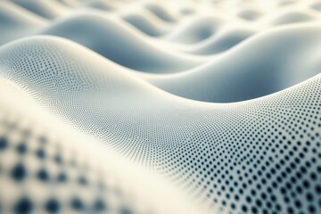 Abstract topography growing with digital dots pattern