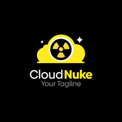 Cloud Nuke Logo Design Template. Good for Business, Agency, Community and Organization