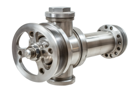 Stainless steel factory valve with bolts and rotating mechanism