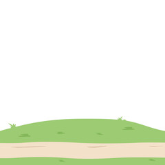 Obraz premium Green Hill landscape illustration