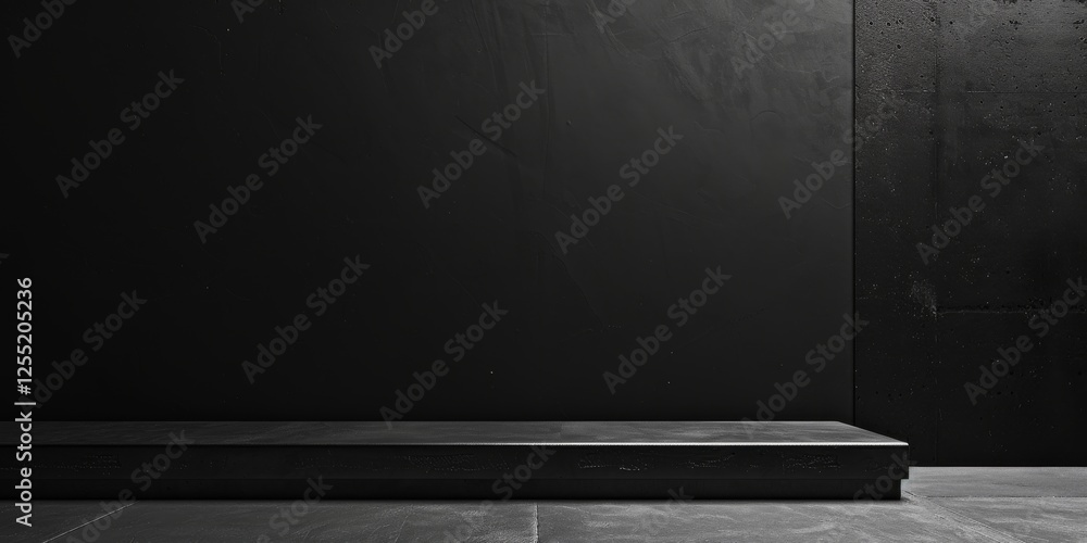 Poster a minimalist aesthetic featuring a stark black backdrop, minimalist design elements arranged asymmet