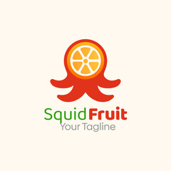 Squid Fruit Logo Design Template. Good for Business, Agency, Community and Organization
