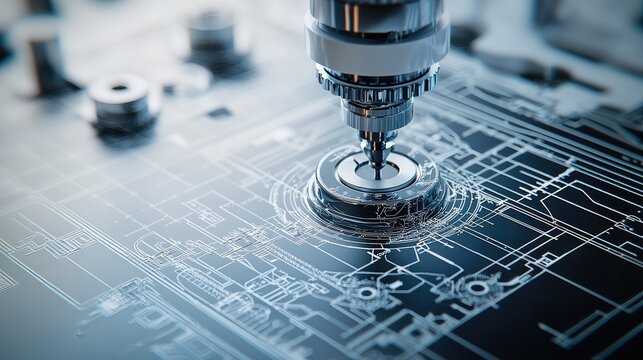 The prototype of an innovative medical device rests on an intricate biomedical engineering schematic that represents the intersection of precision mechanics and healthcare technology.