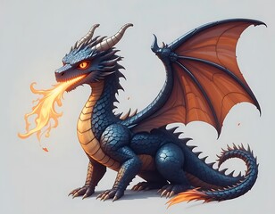 Charming Baby Dragon: Breath of Fire, Fantasy Art