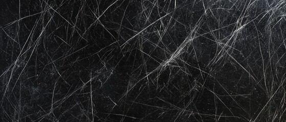 Abstract black background with web-like lines and texture, ideal for backgrounds in digital design, art projects, or innovative presentations. Creative visual element.
