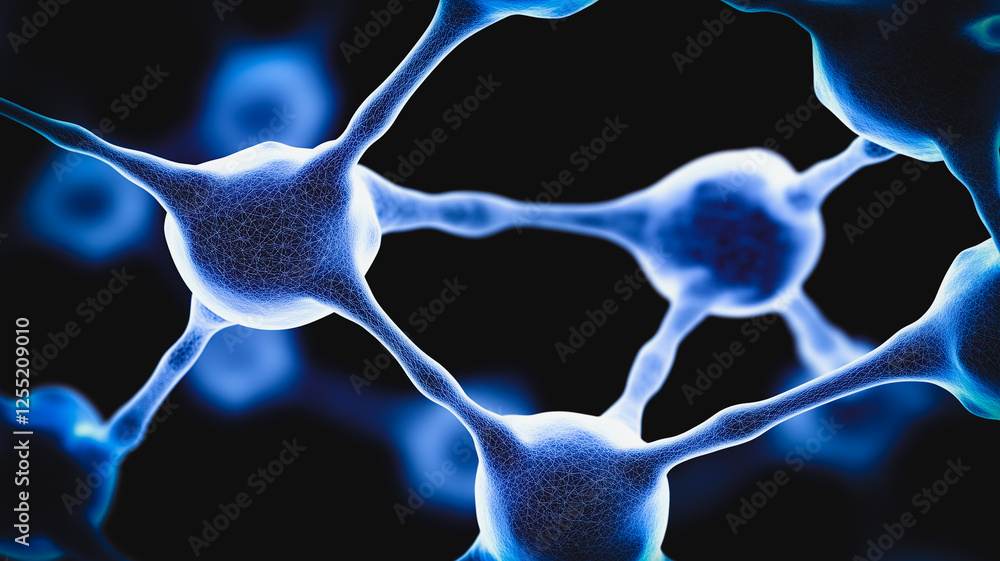 Poster neural network: a mesmerizing closeup of a neural network, highlighting the interconnected nodes and