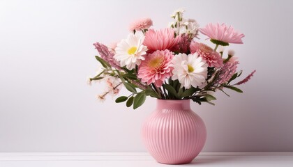 pink flowers in a vase © Waqas