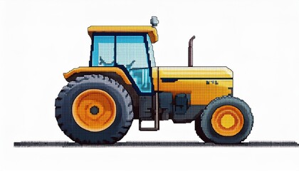 tractor isolated on white