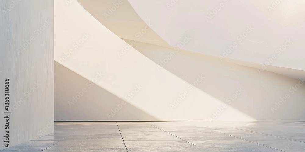 Poster a minimalist backdrop with a warm white background, abstract patterns and clean lines, minimalist fi