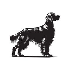 Beautiful Irish Setter silhouette for creative branding projects - Irish Setter illustration - minimal Irish Setter vector - dog silhouette
