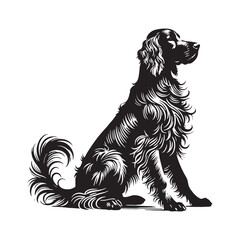 Minimalist Irish Setter silhouette for modern and creative visuals - Irish Setter illustration - minimal Irish Setter vector - dog silhouette
