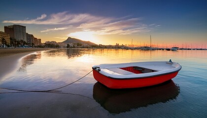 Fototapeta premium sunset on the lake