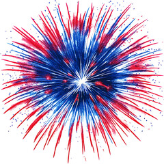 fireworks burst isolated on white & transparent a background.