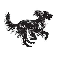 Irish Setter silhouette perfect for elegant pet-related projects - Irish Setter illustration - minimal Irish Setter vector - dog silhouette
