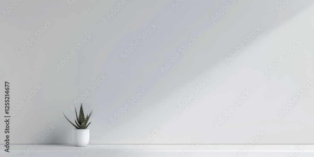 Poster A minimalist composition featuring a stark white backdrop, Abstract minimalistic design with geometric patterns, Contemporary minimalist style