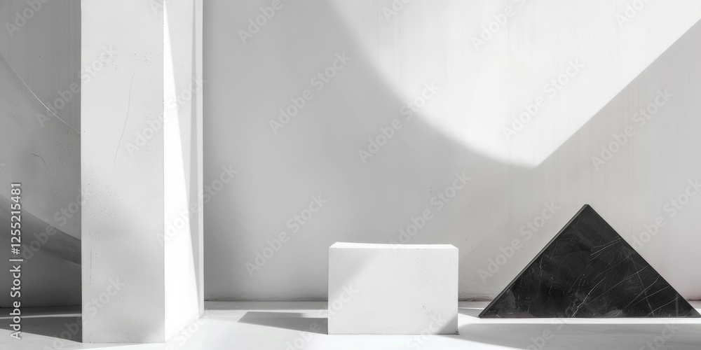Aufkleber a minimalist composition featuring a stark white backdrop, abstract minimalistic design with minimal