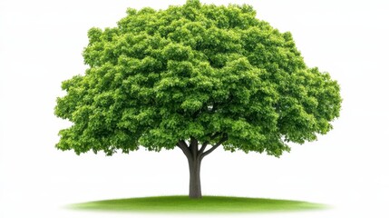 Fototapeta premium Full Green Tree on White Background