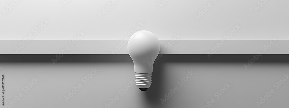 Aufkleber abstract lightbulb on shelf