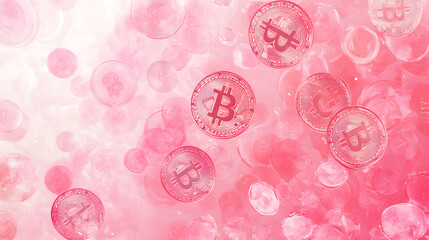 Bullrun crypto BTC, bull and many bitcoin gold coins, Bitcoin (BTC) coin with a bullish price chart in the background