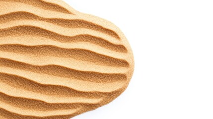 Golden Sand Texture Pattern On White Background