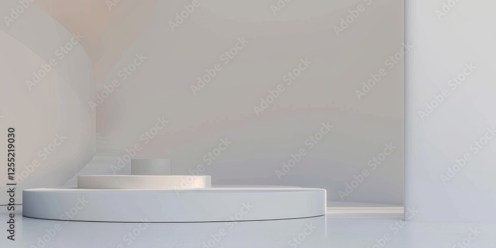 Aufkleber a minimalist composition featuring a stark white backdrop, abstract minimalistic design with smooth 