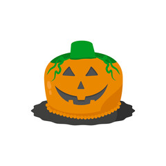 Halloween Cake, Halloween Vector Illustration, Isolated
