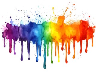 Fototapeta premium Abstract Rainbow Paint Splatter