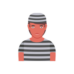 Prisoner, Halloween Vector Illustration, Isolated