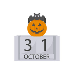 Halloween Day, Halloween Vector Illustration, Isolated