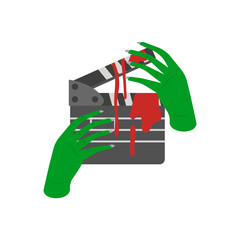 Horror Movie, Halloween Vector Illustration, Isolated