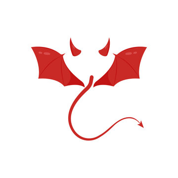Devil Costume, Halloween Vector Illustration, Isolated
