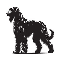 Simplistic Irish Wolfhound silhouette emphasizing its agile movement - Irish Wolfhound illustration - minimal Irish Wolfhound vector - dog silhouette
