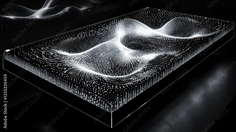 Aufkleber abstract illuminated display with complex patterns