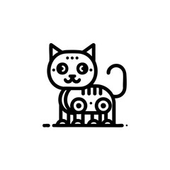 Futuristic animal robot vector illustration with a sleek and modern design. Perfect for sci-fi projects, branding, merchandise, and digital art.