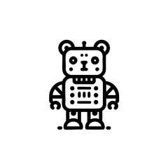 Futuristic animal robot vector illustration with a sleek and modern design. Perfect for sci-fi projects, branding, merchandise, and digital art.