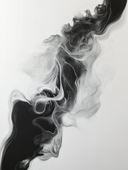 Fototapeta premium White And Black Abstract Background Of Freeform Black Smock