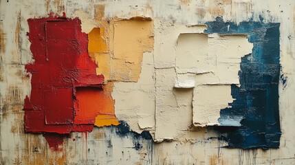 Contemporary mixed media abstract art and color theory studio