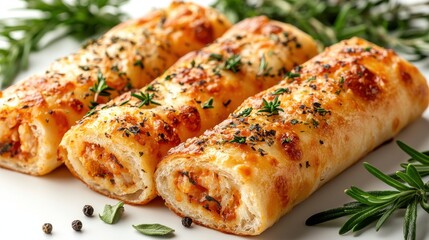 pizza roll isolated on transparent background