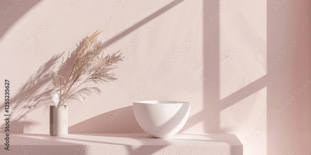 Poster a minimalist design with a light mauve background, clean edges and muted pastels, modern minimalist 