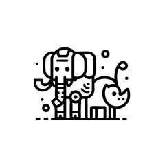 Futuristic animal robot vector illustration with a sleek and modern design. Perfect for sci-fi projects, branding, merchandise, and digital art.