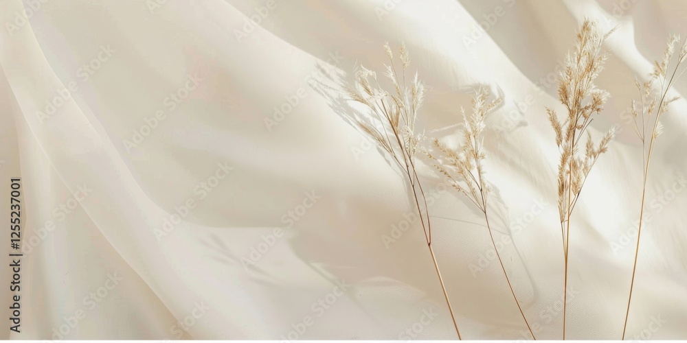 Poster A minimalist design with a light parchment background, Clean lines and delicate textures, Modern minimalist style
